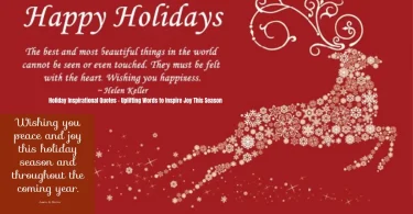 holiday inspirational quotes - uplifting words to inspire joy this season